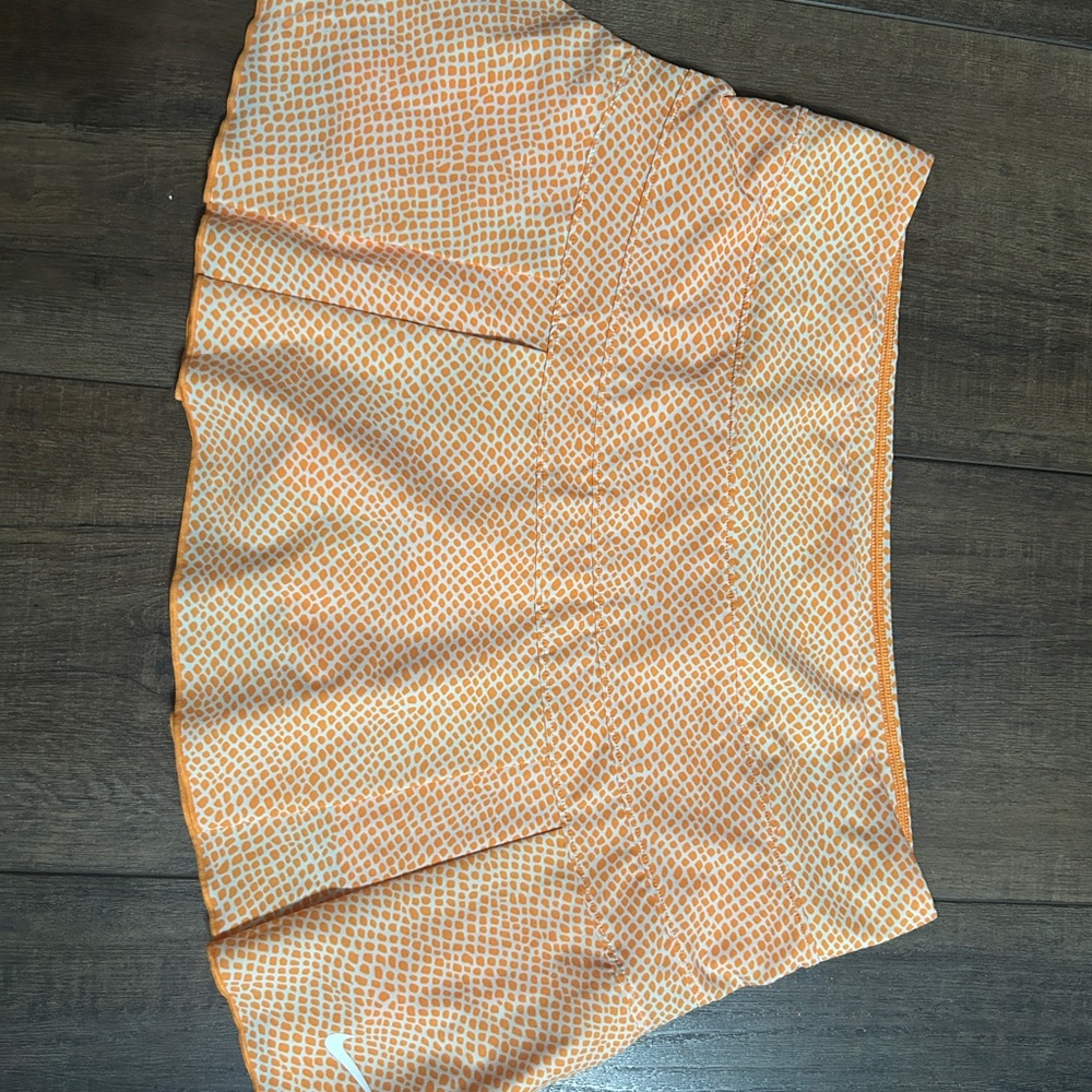 Nike Dri-FIT Club Long Tennis Skort Arctic Orange Animal Print Sz M
